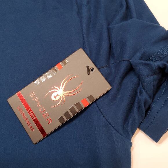 SPYDER T-Shirt Blue Green. Size M - Picture 5 of 8